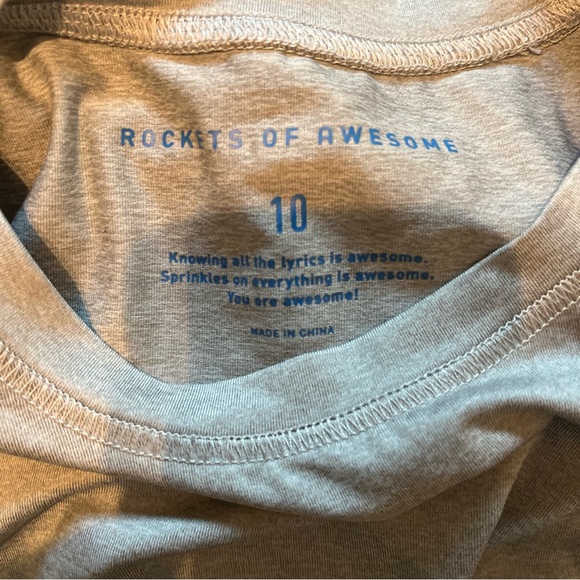 Girls Size 10 Rockets Of Awesome Matching Pants Shirt Set Gray leggings Stretch - Picture 4 of 9